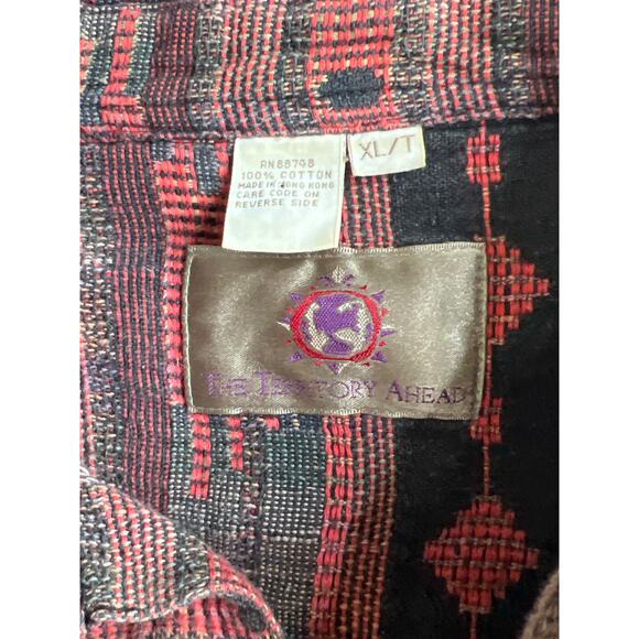 The Territory Ahead size XL/T shirt woven multicolor Aztec button up Santa Fe - Picture 5 of 5